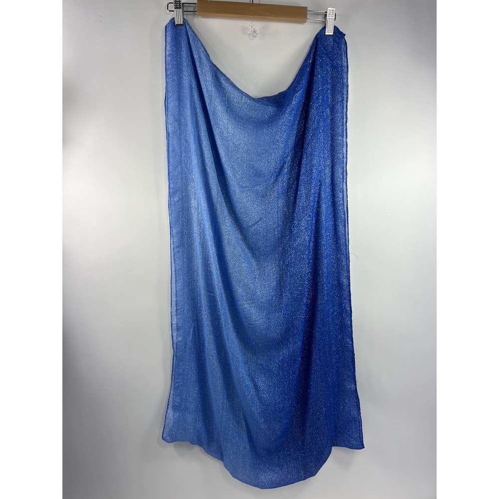 Charming Charlie Blue Light Glitter Circle‎ Scarf Lightweight Fashion NWT